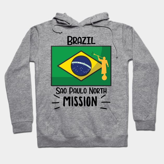 Brazil Sao Paulo North Mormon LDS Mission Missionary Gift Idea Hoodie by TruckerJunk